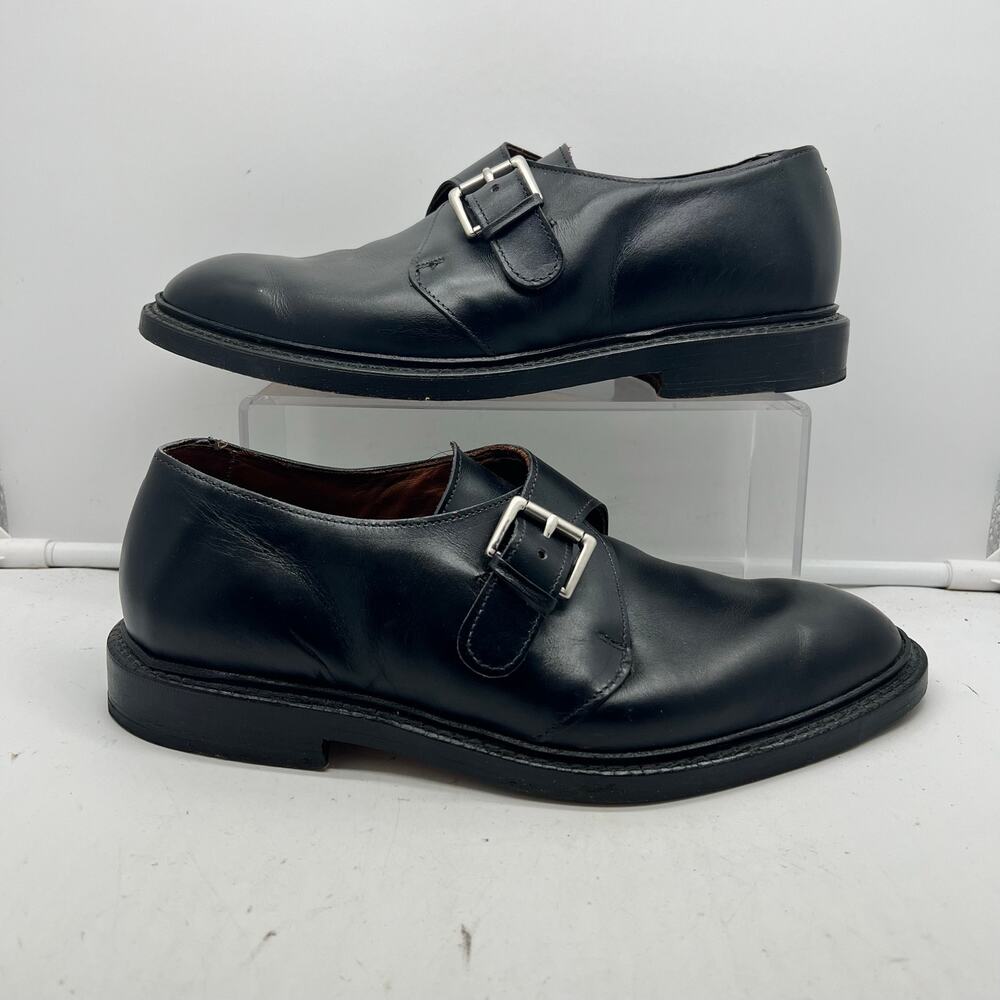 Allen Edmonds NORWICH Shoes Mens 8.5 EEE Black Monk Strap Loafers Leather